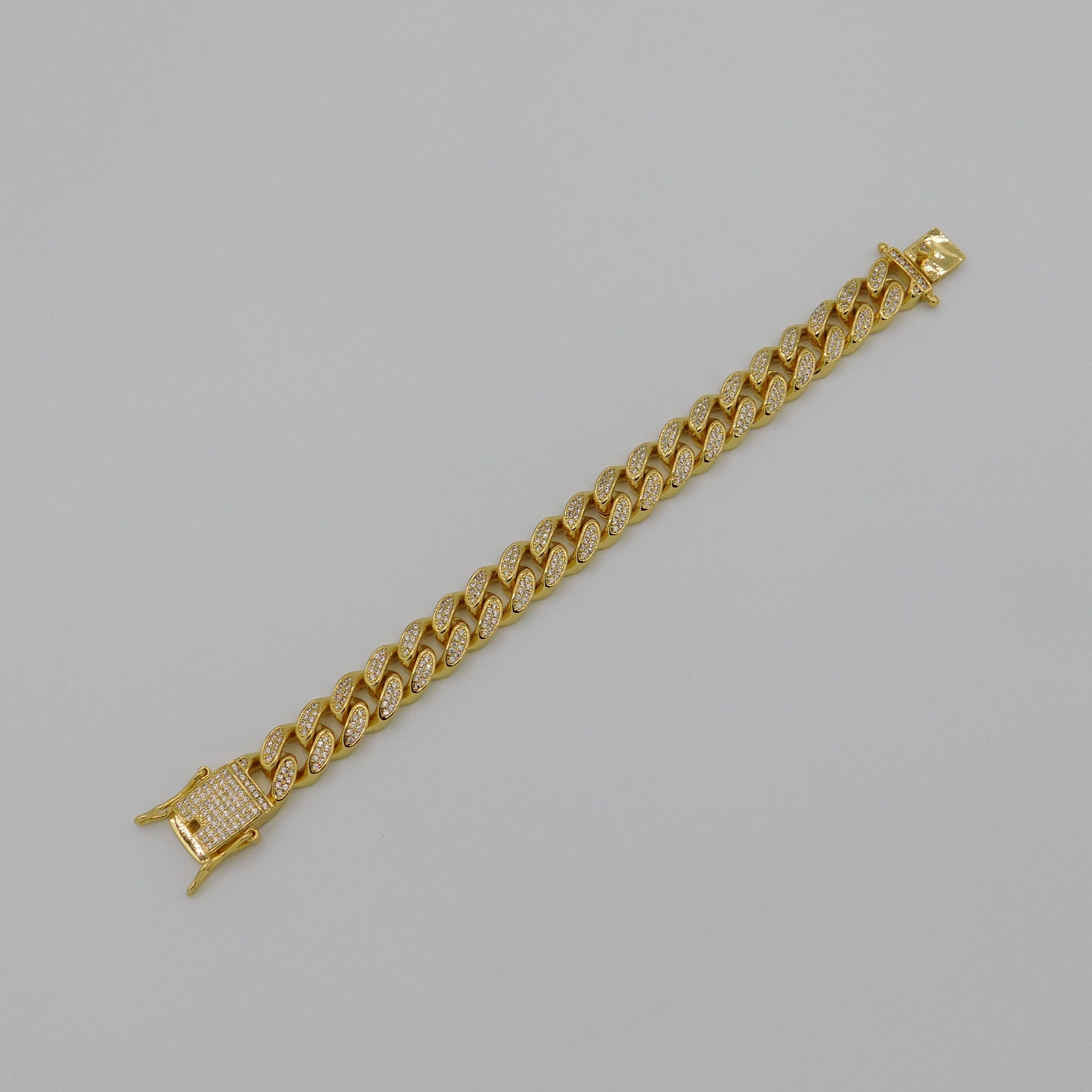 12mm Miami Cuban Link Bracelet - Ice Official